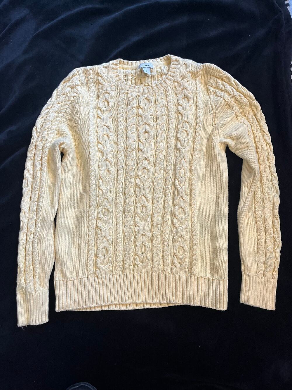 LL Bean Yellow Sweater Small